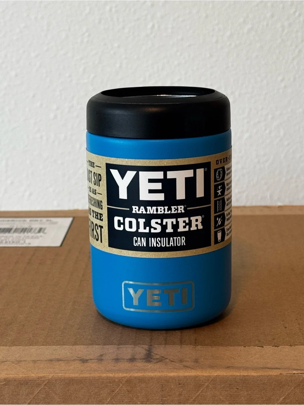 YETI Rambler Colster Can Insulator 12oz Big Wave Blue | New